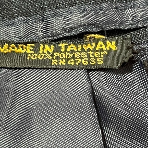 Gino Cappeli Navy Blue Pinstripe Blazer Vest Clip on Tie Set Size 42L‎ - Picture 7 of 16